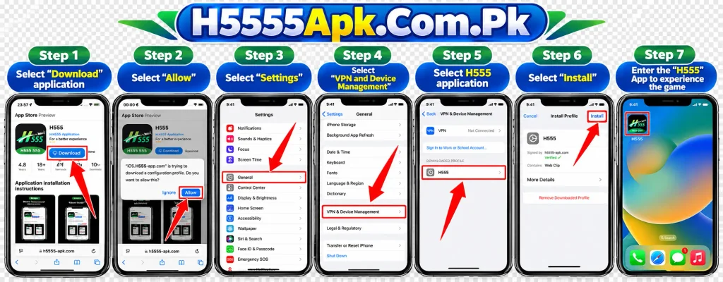 how to download H555 Game for IOS